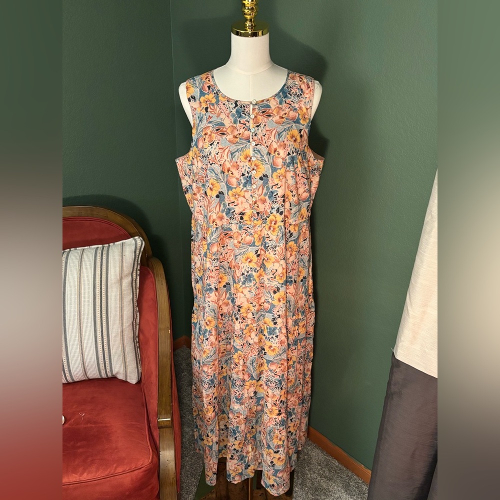 J. Jill Multicolor Floral Maxi Dress